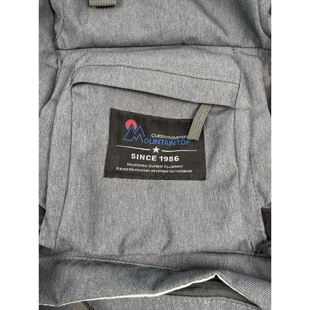 Mountaintop 40L Hiking Backpack Gray Travel Camping Daypack Laptop Carry On